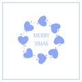 christmas greeting card unicolorous, merry christmas greetings Royalty Free Stock Photo